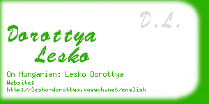 dorottya lesko business card